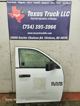 2009-2018 Dodge Ram 4th Gen Passenger Side RH Front Quad Cab Door 1500 2500 3500 4500 5500 - Bright White Clear Coat