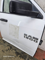 2009-2018 Dodge Ram 4th Gen Passenger Side RH Front Quad Cab Door 1500 2500 3500 4500 5500 - Bright White Clear Coat