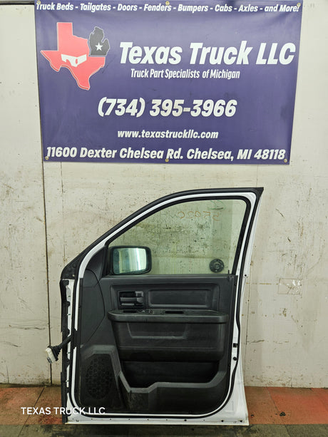 2009-2018 Dodge Ram 4th Gen Passenger Side RH Front Quad Cab Door 1500 2500 3500 4500 5500 - Bright White Clear Coat