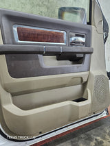 2009-2018 Dodge Ram 4th Gen LH Driver Side Front Quad Cab Door 1500 2500 3500 4500 5500 - Bright White Clear Coat & Pebble Beige/Bark Brown
