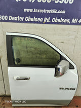 2009-2018 Dodge Ram 4th Gen Passenger Side RH Front Quad Cab Door 1500 2500 3500 4500 5500 - Bright White Clear Coat & Pebble Beige/Bark Brown