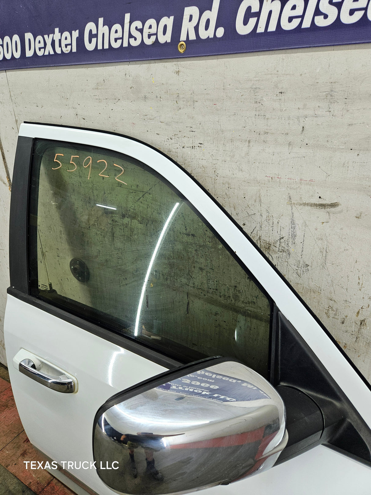 2009-2018 Dodge Ram 4th Gen Passenger Side RH Front Quad Cab Door 1500 2500 3500 4500 5500 - Bright White Clear Coat & Pebble Beige/Bark Brown