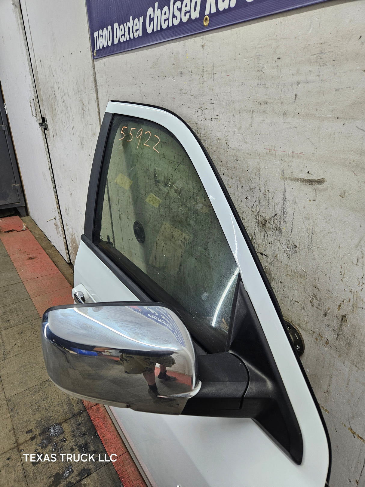 2009-2018 Dodge Ram 4th Gen Passenger Side RH Front Quad Cab Door 1500 2500 3500 4500 5500 - Bright White Clear Coat & Pebble Beige/Bark Brown