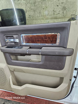 2009-2018 Dodge Ram 4th Gen Passenger Side RH Front Quad Cab Door 1500 2500 3500 4500 5500 - Bright White Clear Coat & Pebble Beige/Bark Brown