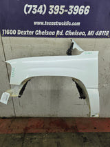 1999-2002 Chevrolet Silverado / Tahoe / Suburban 1500 2500 3500 HD LH Driver Side Front Fender - Summit White