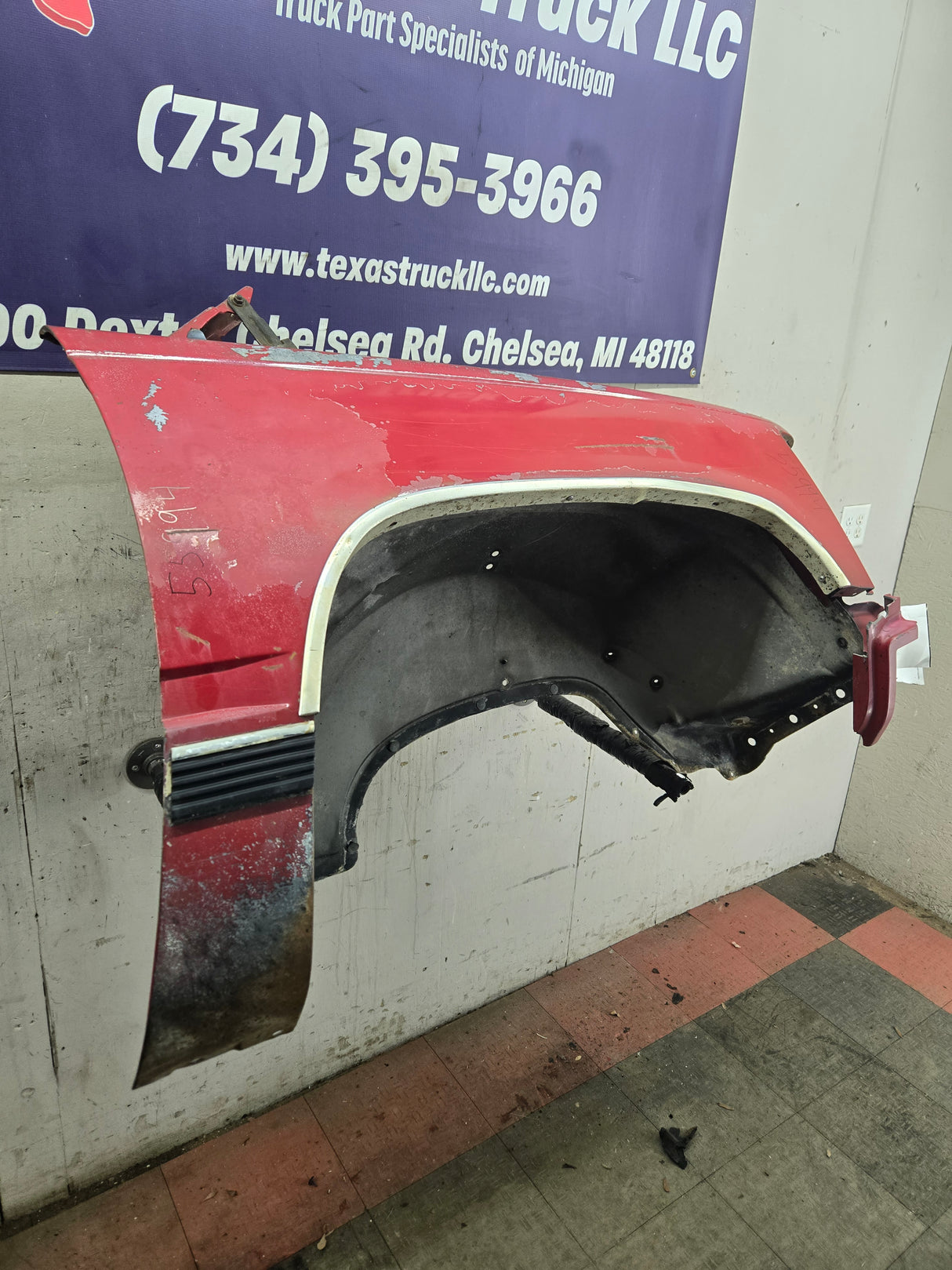 1988-1998 Chevrolet / GMC 1500 2500 3500 Right Hand Passenger Side Front Fender - Red