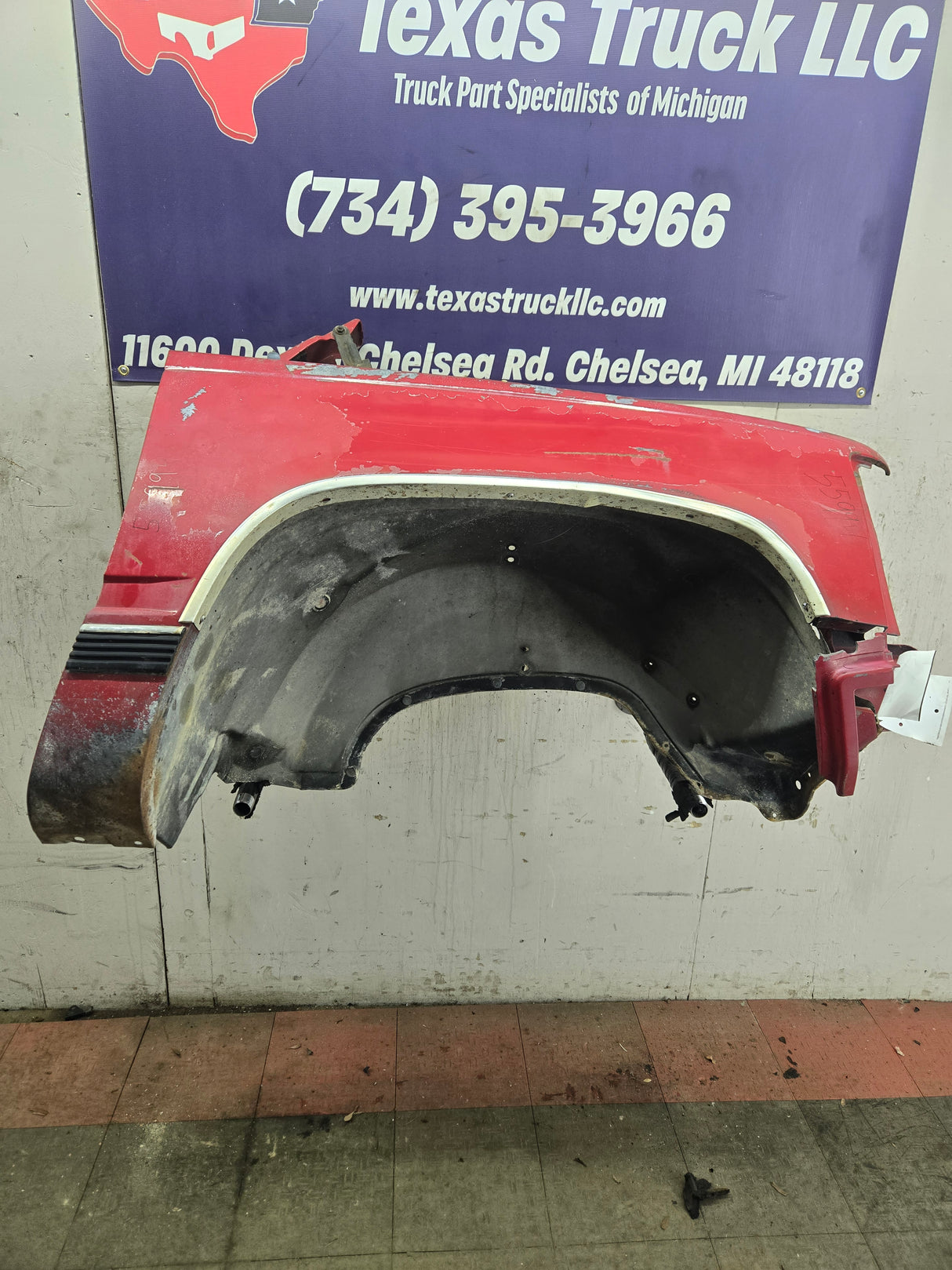 1988-1998 Chevrolet / GMC 1500 2500 3500 Right Hand Passenger Side Front Fender - Red