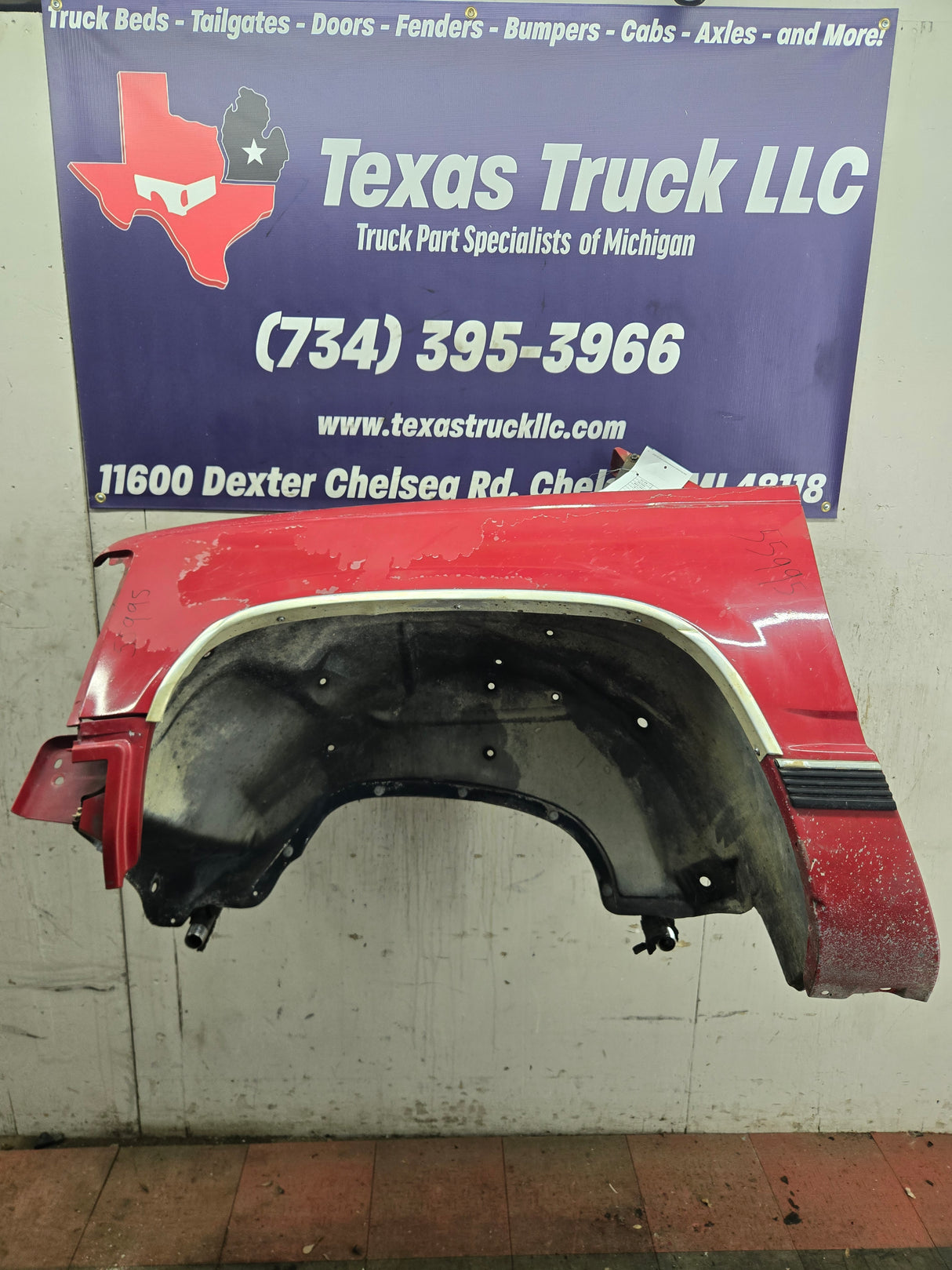 1988-1998 Chevrolet / GMC 1500 2500 3500 Left Hand Driver Side Front Fender - Red