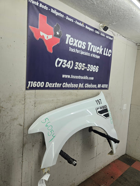 2008-2010 Ford Super Duty F250 F350 LH Driver Side Fender - Oxford White