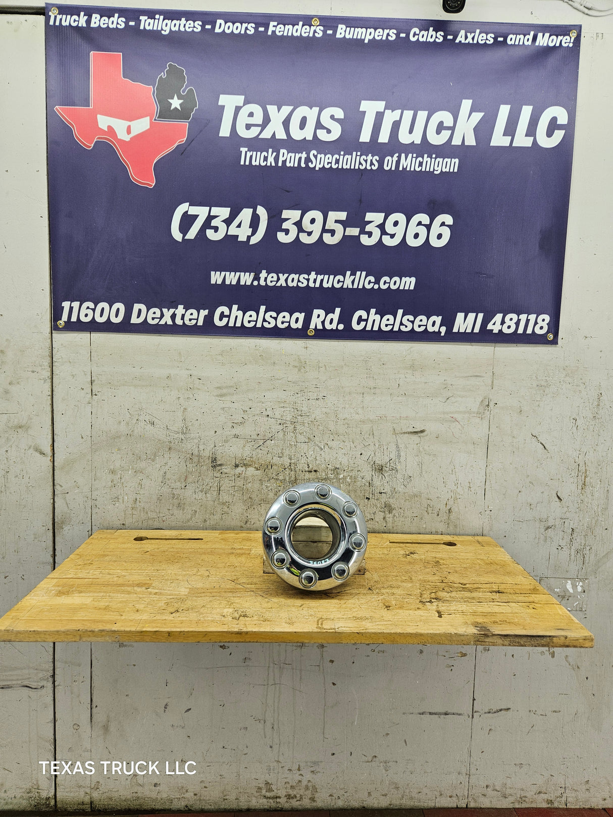 2008-2016 Ford Super Duty F350 Front DUALLY Hub Cap Chrome Center Cap 4x4 8 LUG