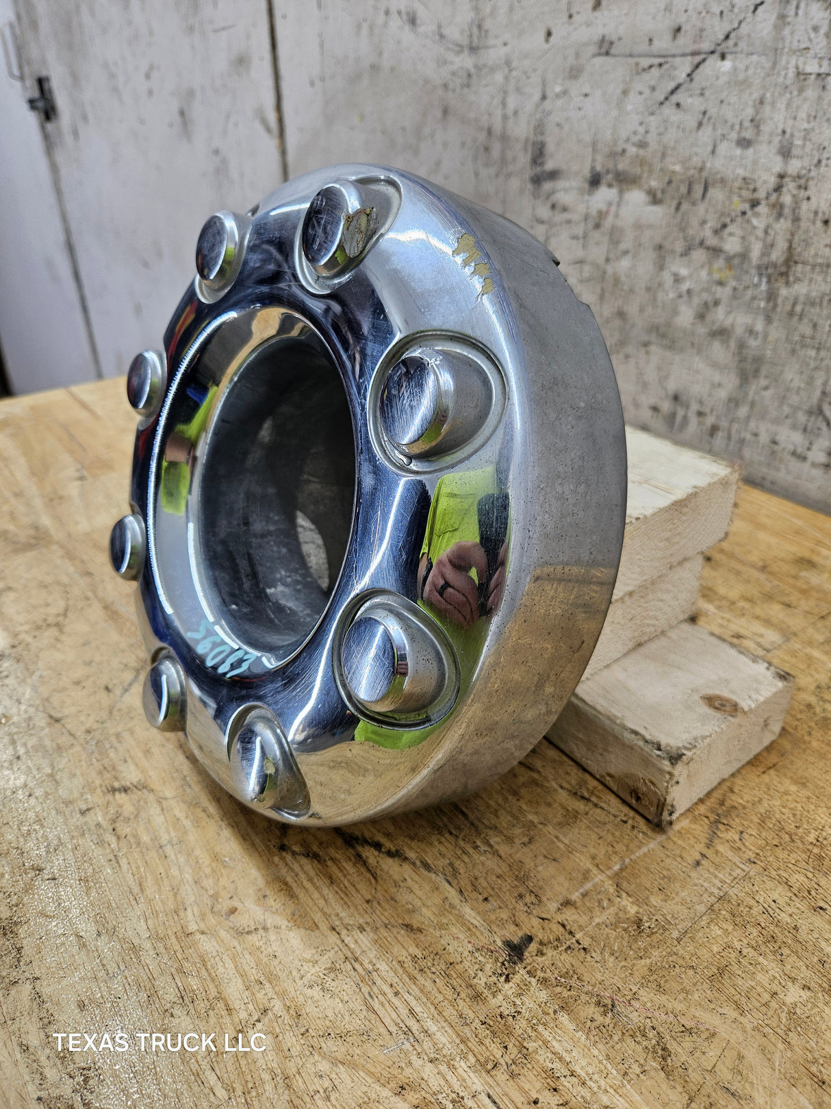 2008-2016 Ford Super Duty F350 Front DUALLY Hub Cap Chrome Center Cap 4x4 8 LUG