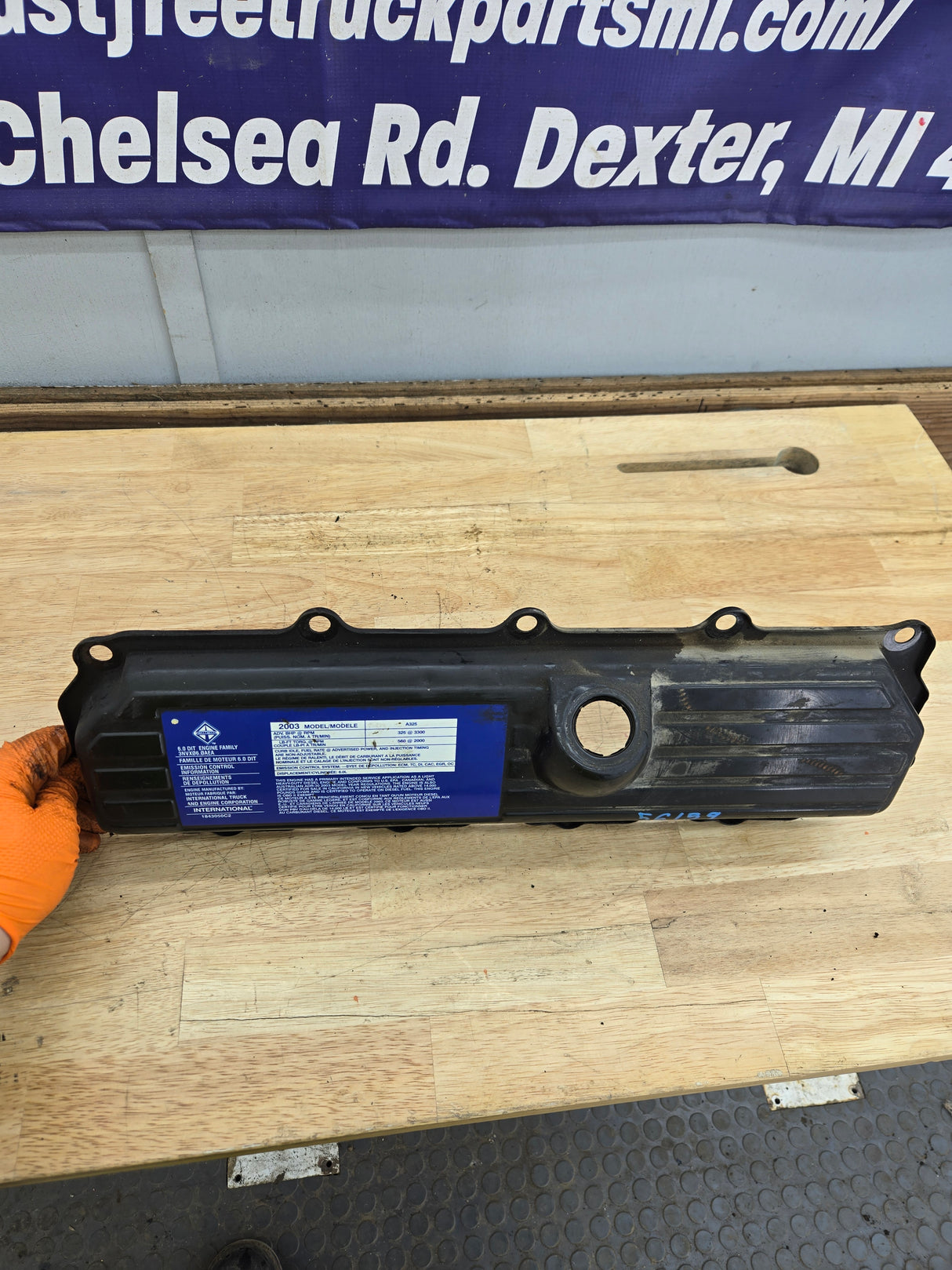 2003-2004.5 "Early" Ford 6.0L Power Stroke Passenger Side Valve Cover 1858581C1