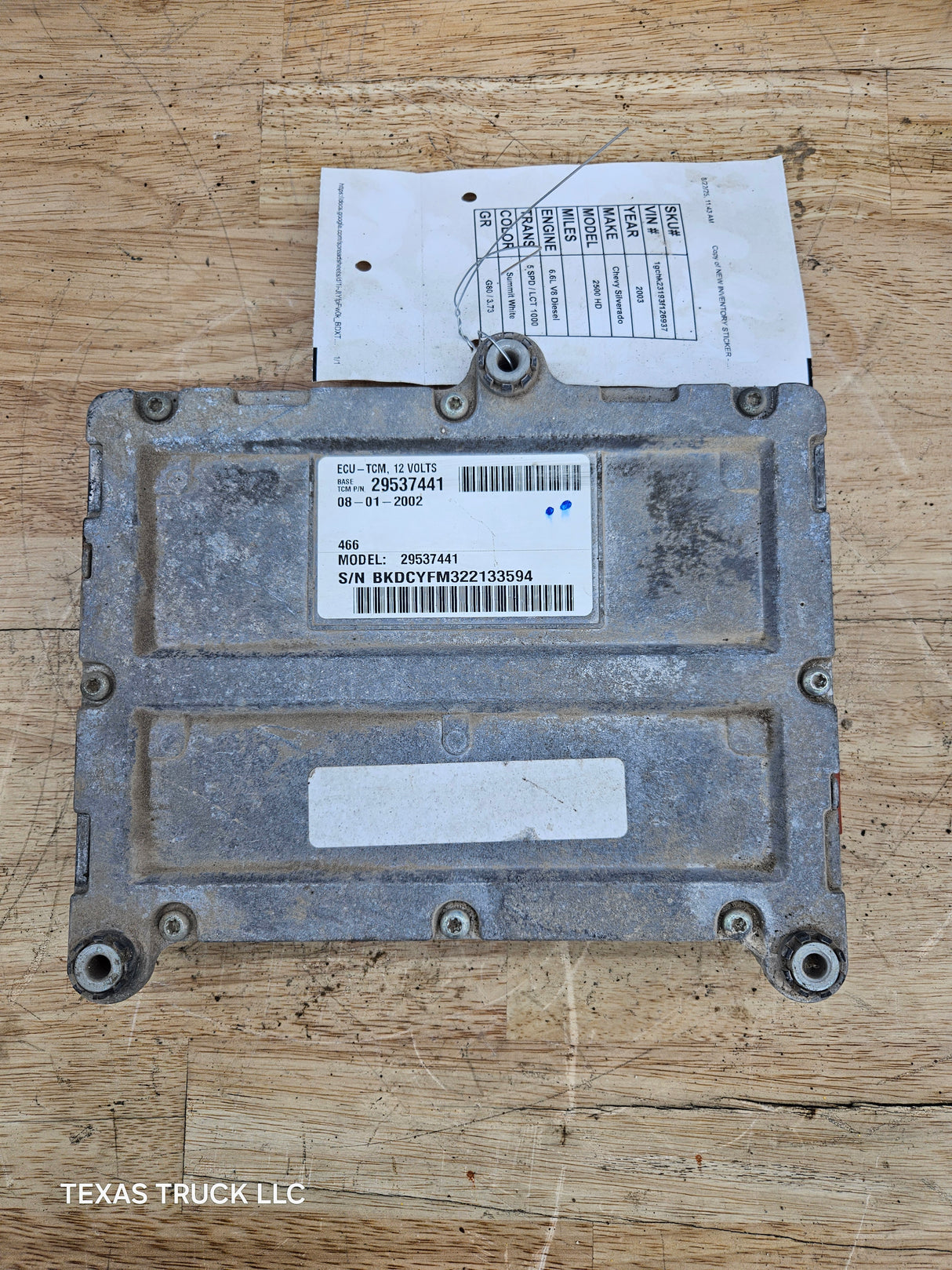 2003 Chevrolet Silverado 2500 3500 6.6L TCM 29537441