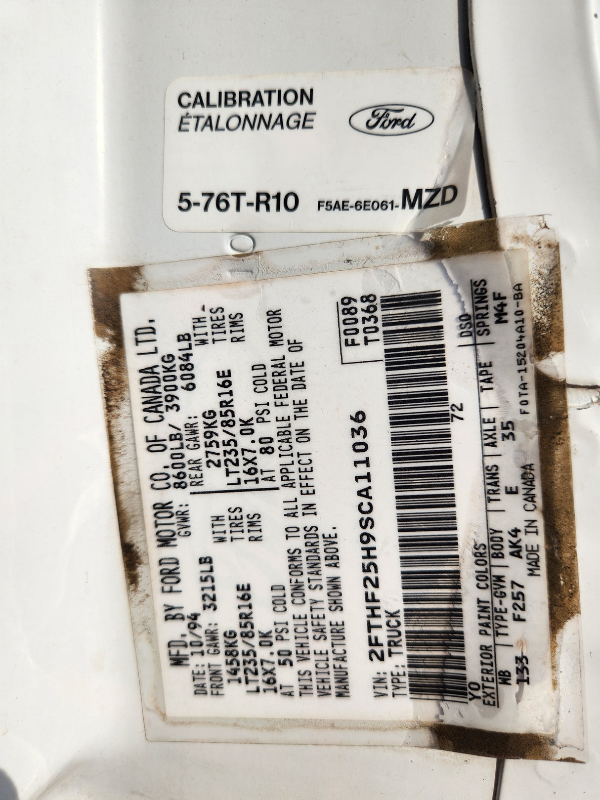 1992-1997 Ford OBS F250 F350 F450 F550 Regular Cab