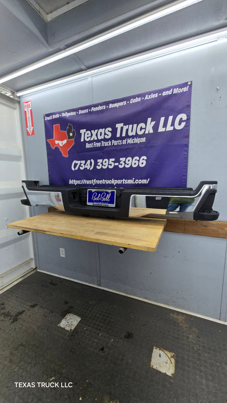2023-2025 Ford Super Duty Rear Bumper F250 F350 F450 F550 - Chrome