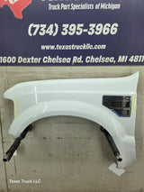2008-2010 Ford Super Duty F250 F350 LH Driver Side Fender - Oxford White