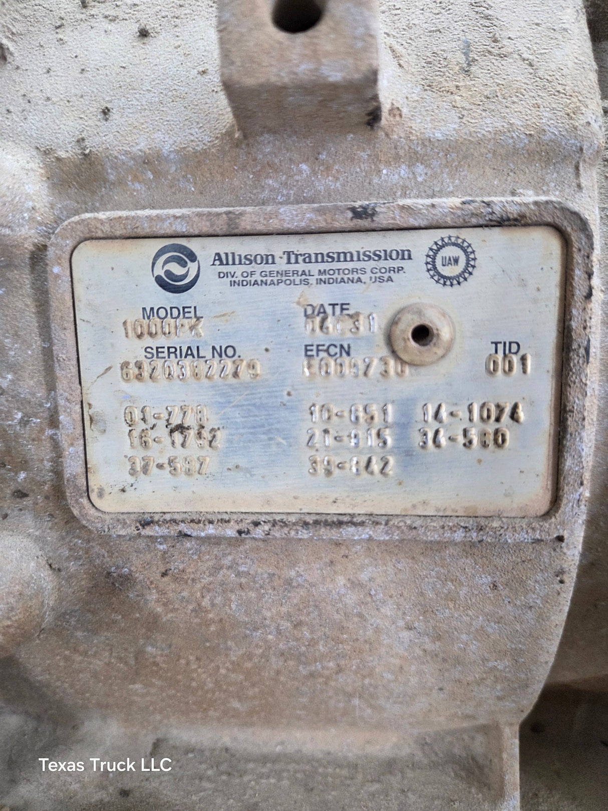 2004 Chevrolet GMC DURAMAX 6.6L Diesel ALLISON 1000 W/ PTO option AUTOMATIC TRANSMISSION 2500HD 3500HD CORE READ