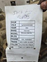 2004 Chevrolet GMC DURAMAX 6.6L Diesel ALLISON 1000 W/ PTO option AUTOMATIC TRANSMISSION 2500HD 3500HD CORE READ