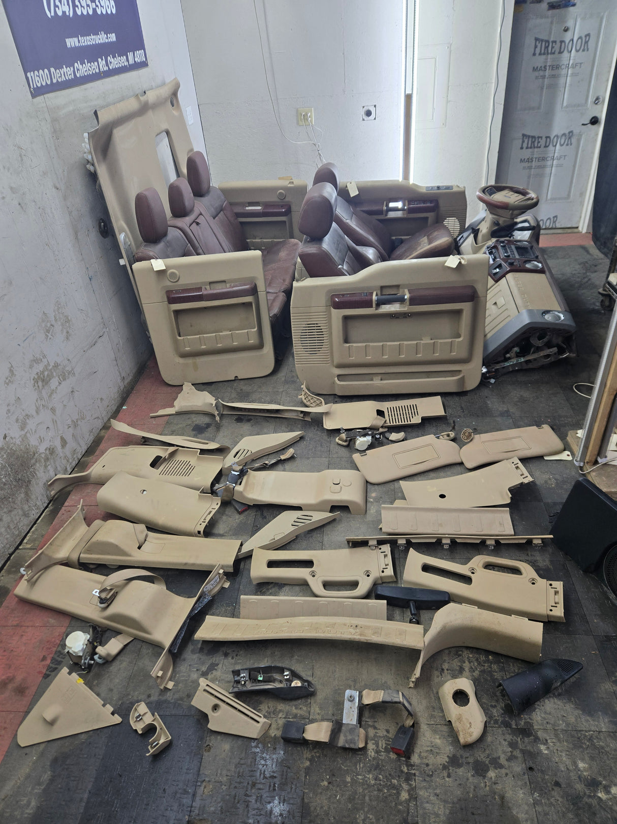 2011-2012 Ford F250 F350 F450 F550 Super Duty Crew Cab Complete King Ranch Interior