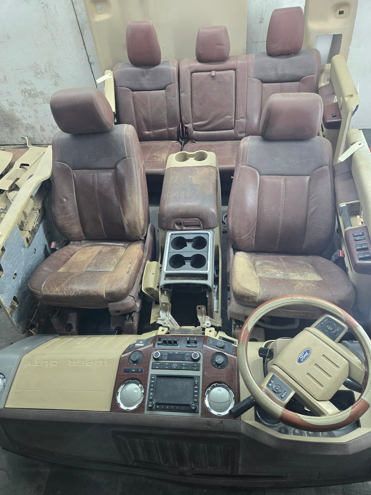 2011-2012 Ford F250 F350 F450 F550 Super Duty Crew Cab Complete King Ranch Interior