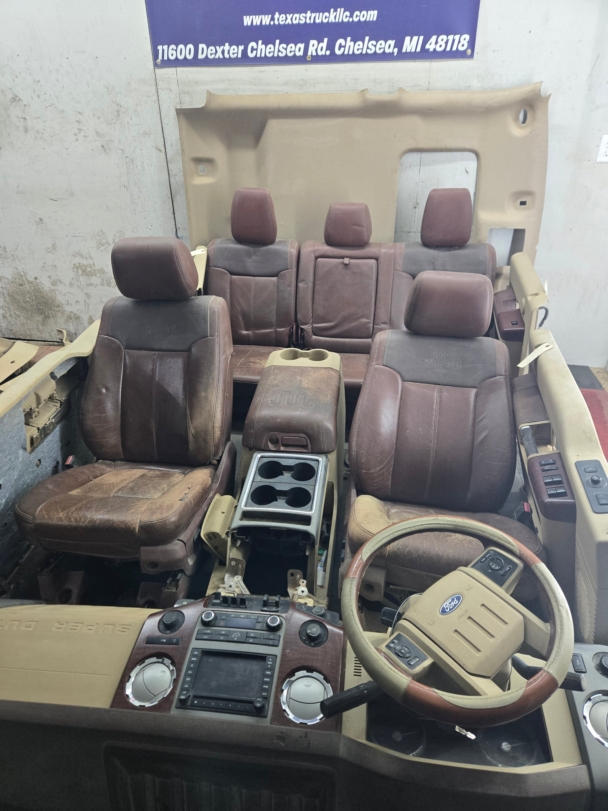 2011-2012 Ford F250 F350 F450 F550 Super Duty Crew Cab Complete King Ranch Interior