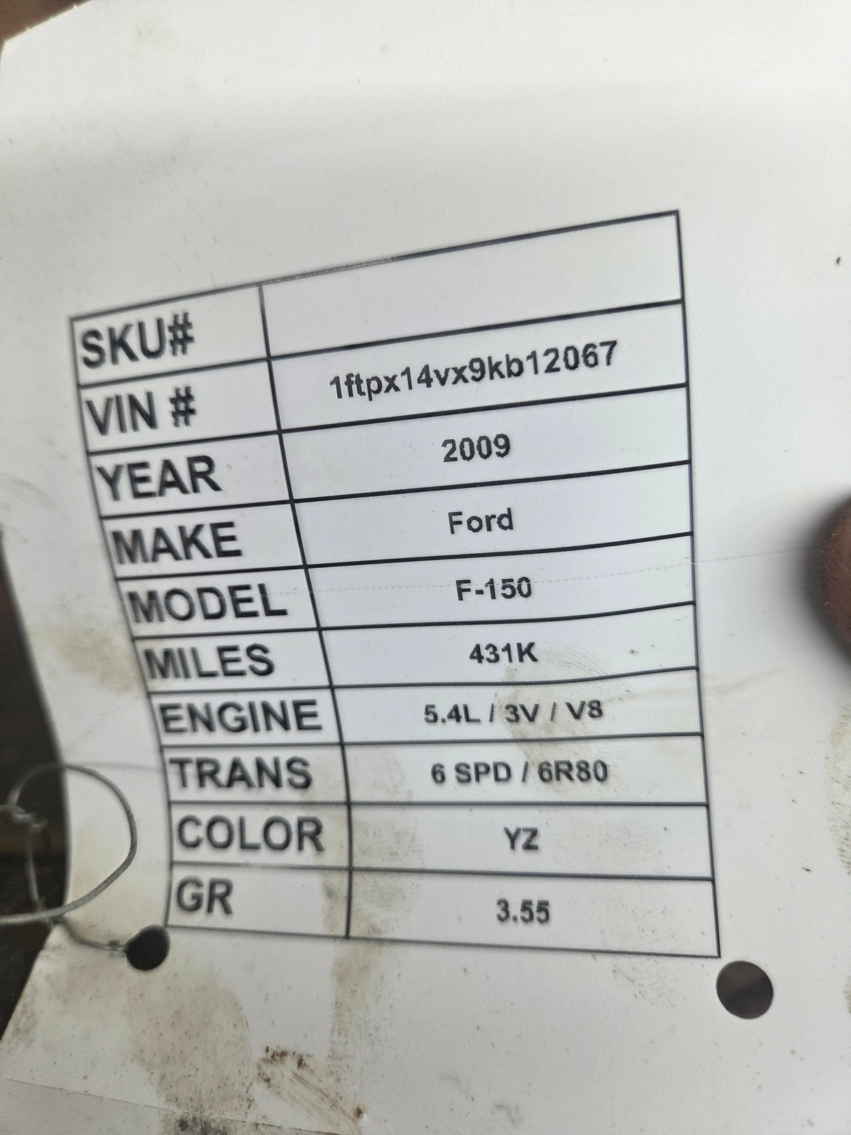 2009 Ford F150 6r80 6SPD Automatic Transmission 5.4L V8 4x4 Reman USED