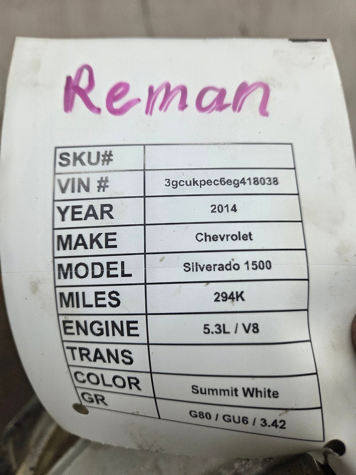 2009 Ford F150 6r80 6SPD Automatic Transmission 5.4L V8 4x4 Reman USED