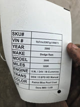 1998-2002 Dodge 5.9L Cummins 2WD NV4500 5 Speed Manual Transmission