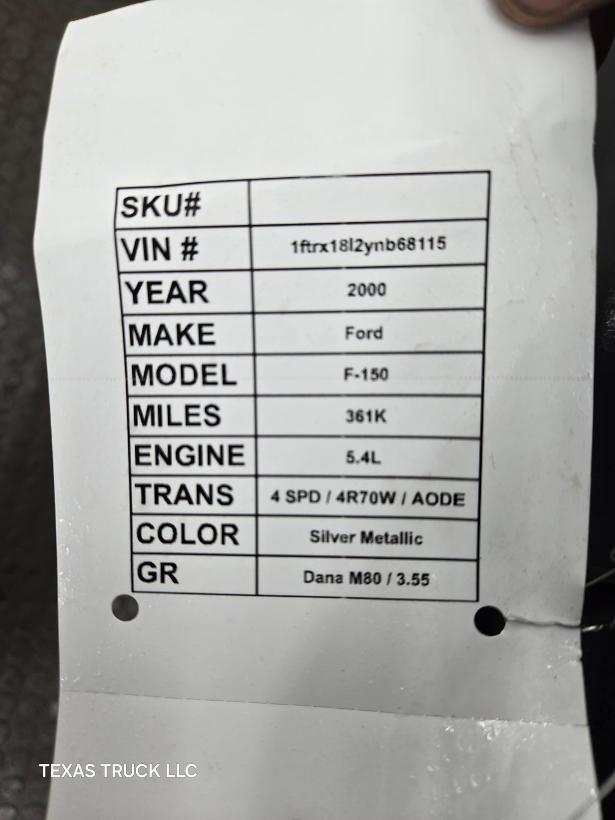 1999-2003 Ford F150 Front Bumper W/Fog Lights