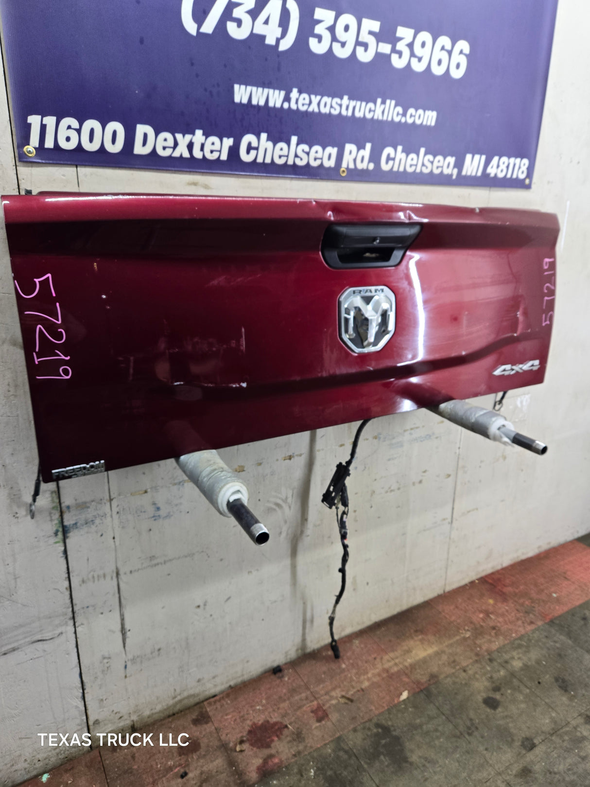 2019-2025 Dodge Ram 2500 3500 4500 5th Gen Tailgate - Maroon