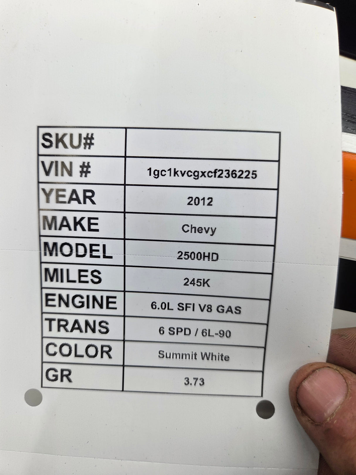 2007-2013 Chevrolet Silverado / GMC Sierra 1500 2500 3500 HD Crew Cab RH Passenger Rear Door