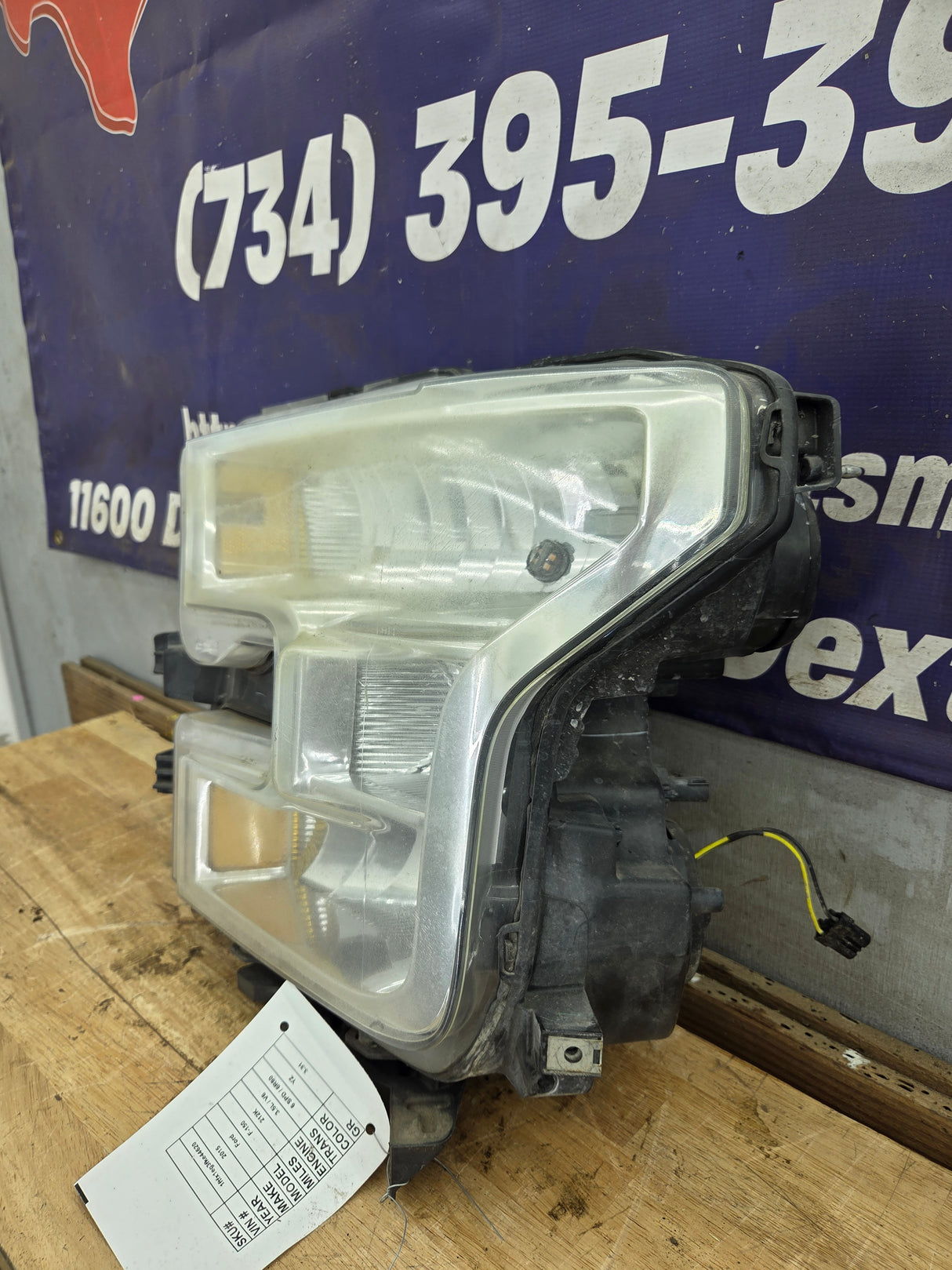 2015-2017 Ford F150 LH Driver Side Headlight Halogen - FL3Z13008B-FPM