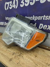 2009-2014 Ford F150 LH Driver Side Headlight Halogen - DL3Z13008B, DL3Z13008EC