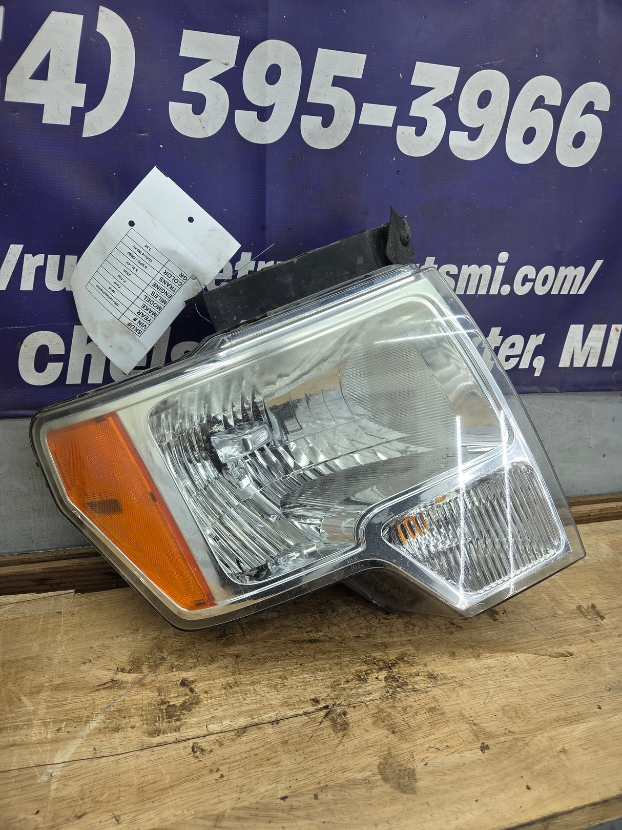 2009-2014 Ford F150 RH Passenger Side Headlight Halogen - DL3Z13008A, DL3Z13008EB
