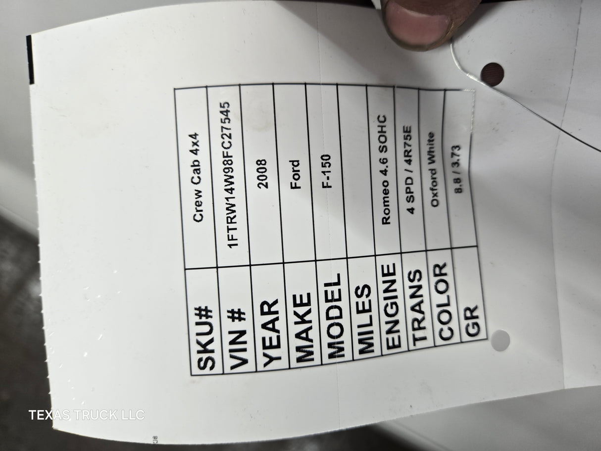 2004-2008 Ford F150 Rear LH Driver Crew Cab Door