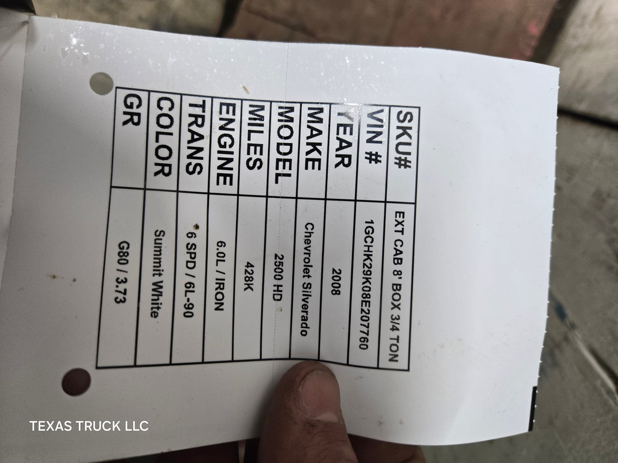 2007-2013 Chevrolet Silverado / GMC Sierra 1500 2500 3500 HD LH Front Driver Side Door