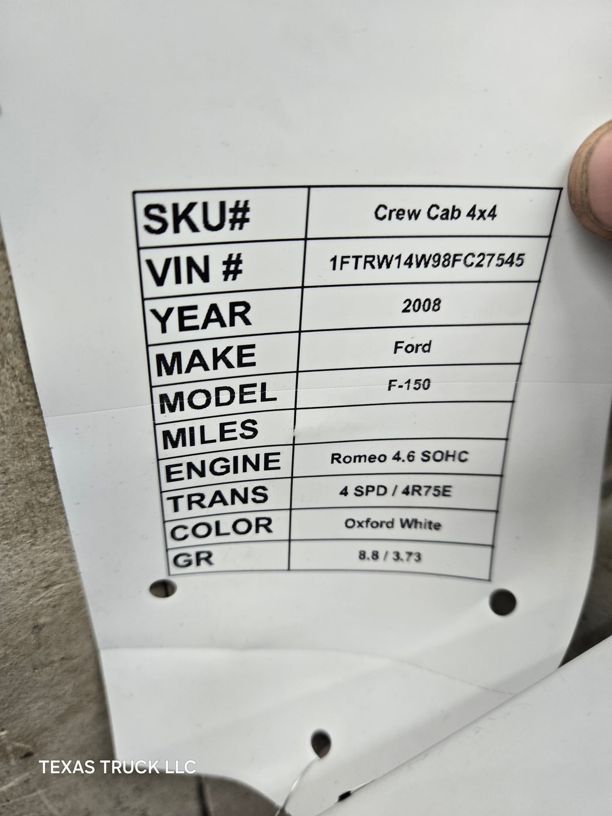 2004-2008 Ford F150 LH Driver Side Fender