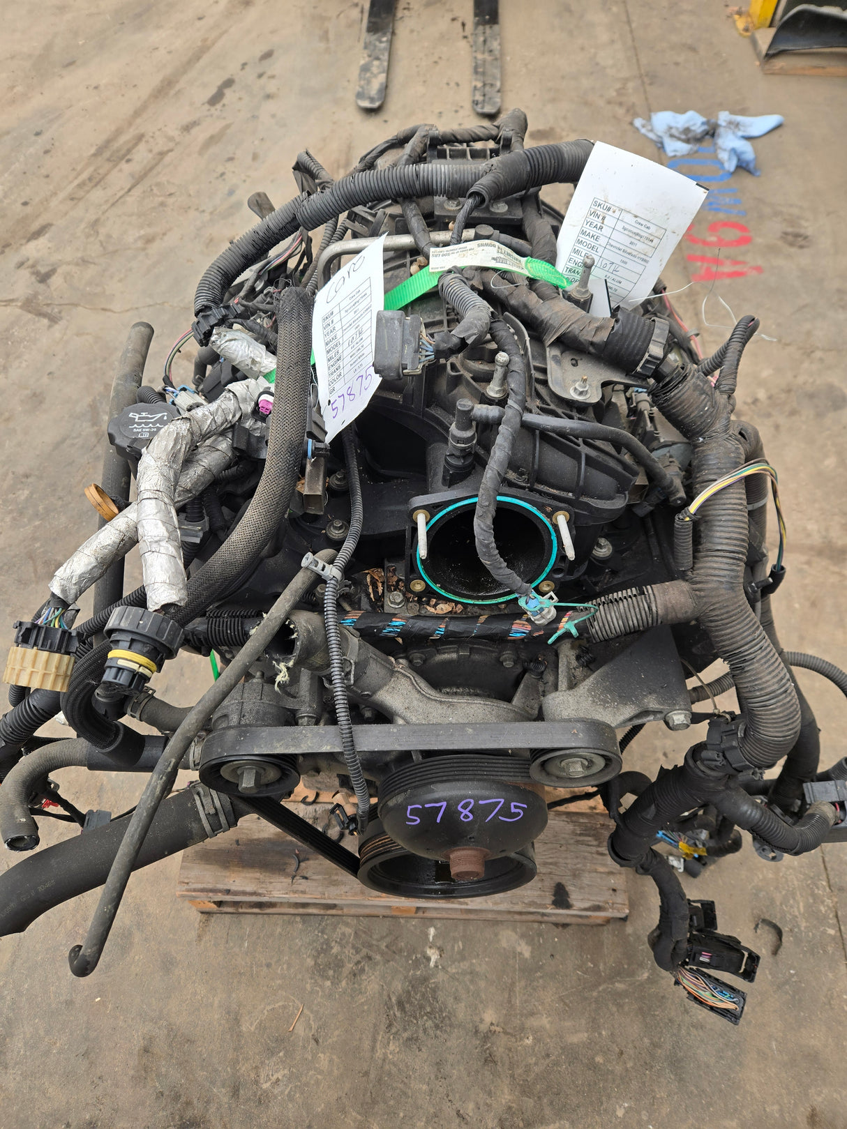 2011 Chevrolet GMC 1500 6.0L Aluminum Block Engine LS Vortec Gas Engine CORE