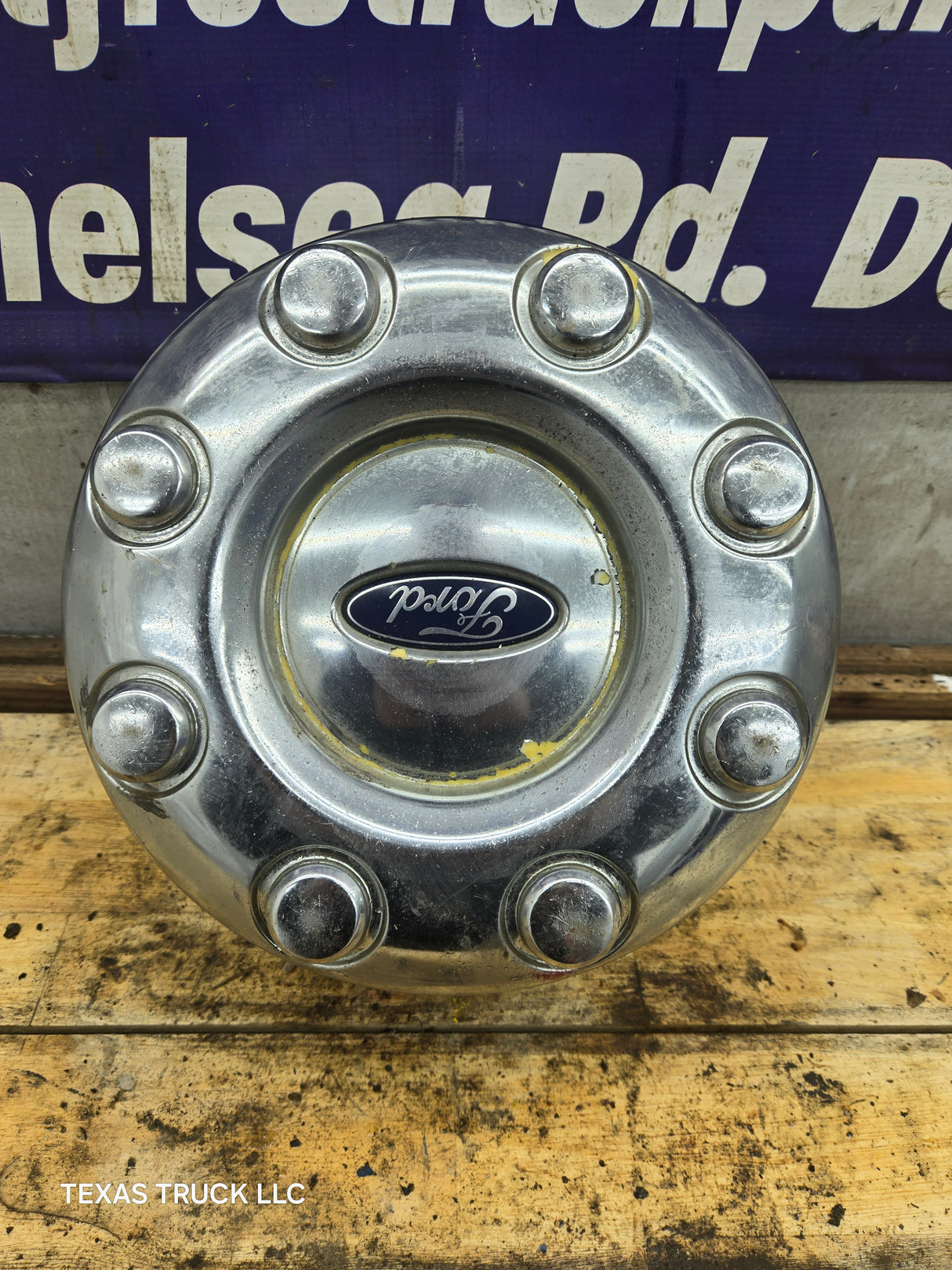 2008-2016 Ford Super Duty F350 Rear DUALLY Hub Cap Chrome Center Cap 8 LUG