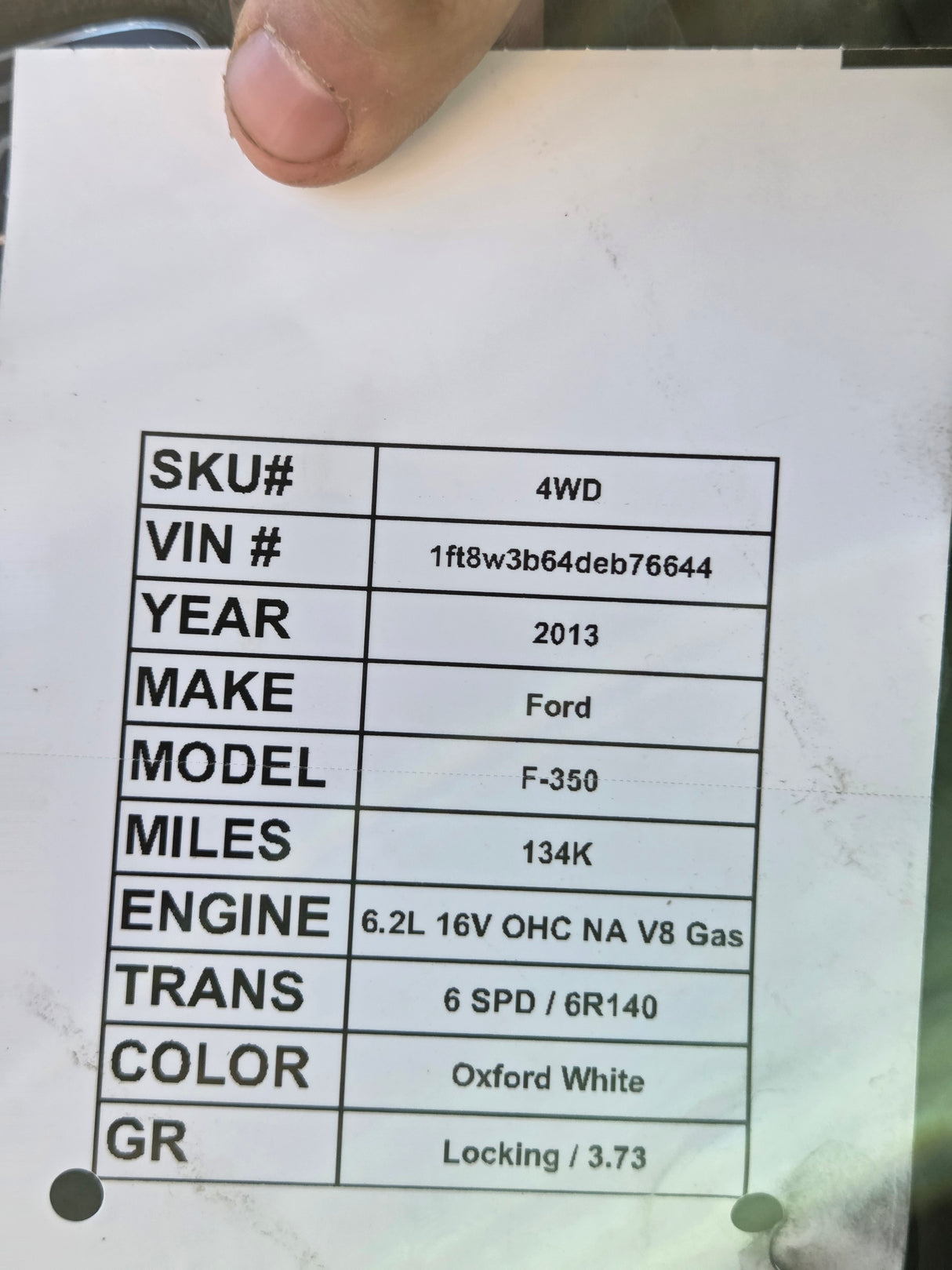 2011-2016 Ford F250 F350 F450 F550 Super Duty Crew Cab