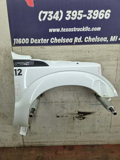 2011-2016 Ford Super Duty F250 F350 RH Passenger Side Front Fender Quarter Panel - Oxford White