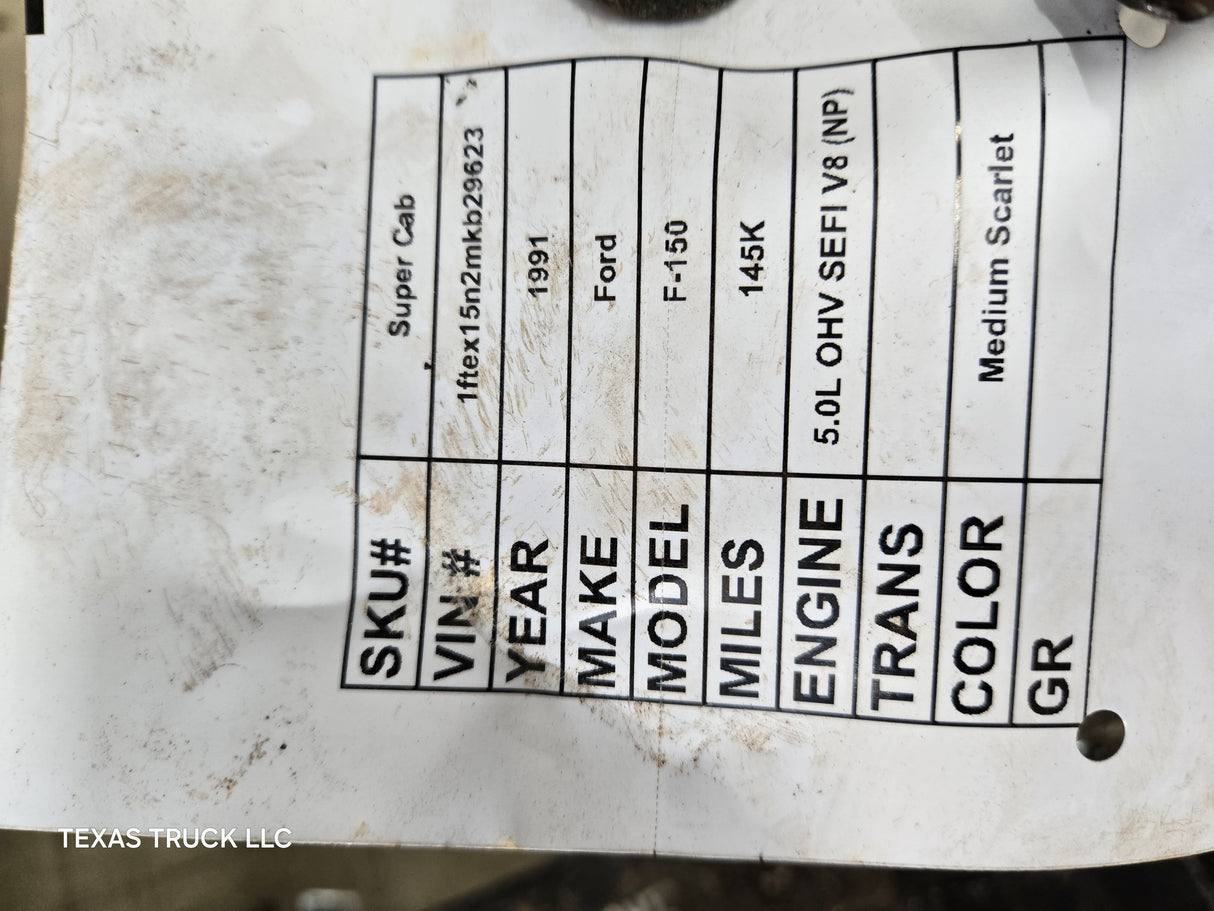 1987-1997 Ford F150 Rear Axle 3.55 Gear Ratio
