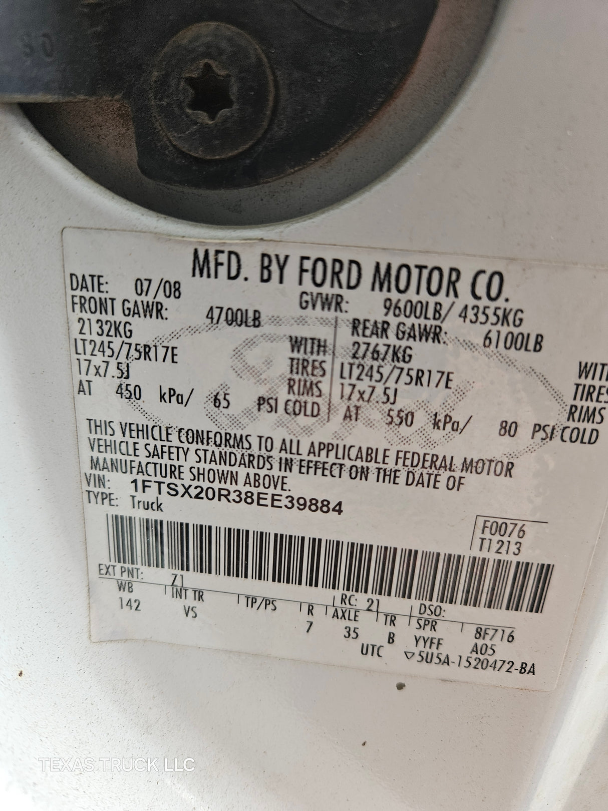 2015 Ford F150 6r80 6SPD Automatic Transmission 5.0L V8 4x4 USED