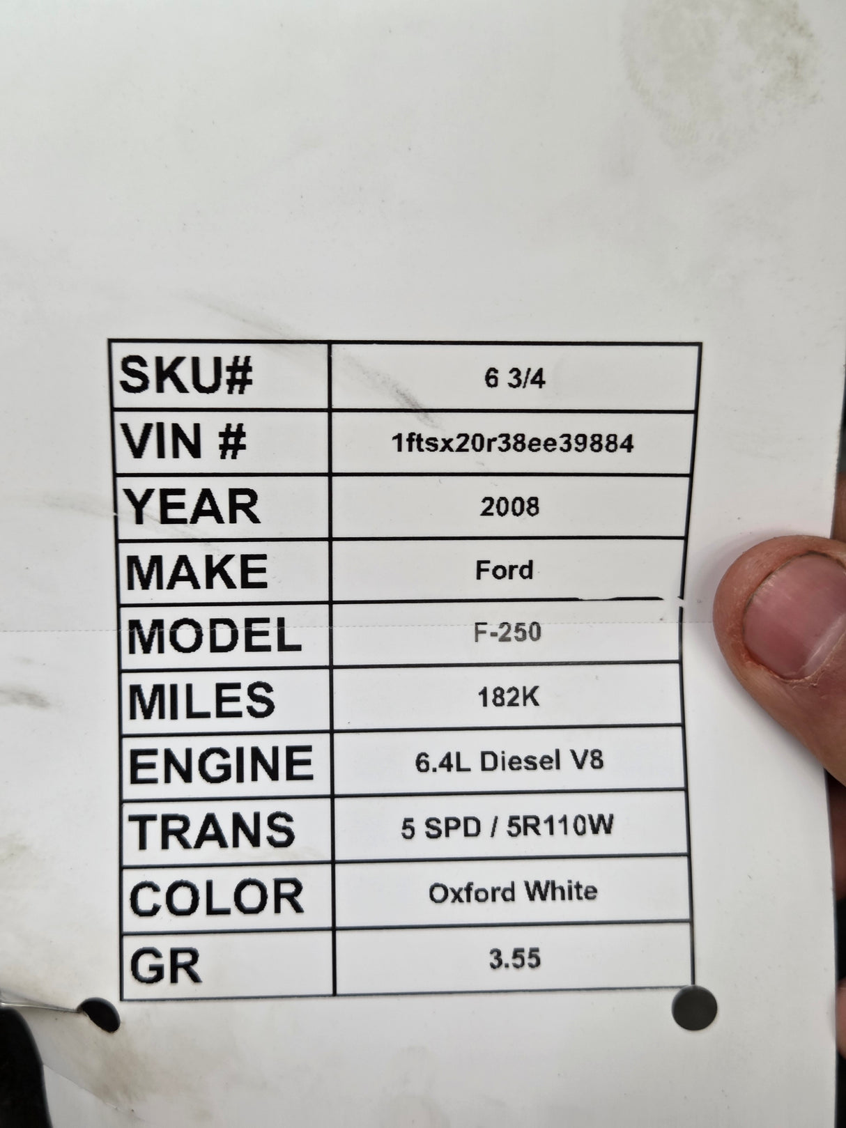 2008-2010 Ford Super Duty F250 F350 F450 F550 Extended Cab