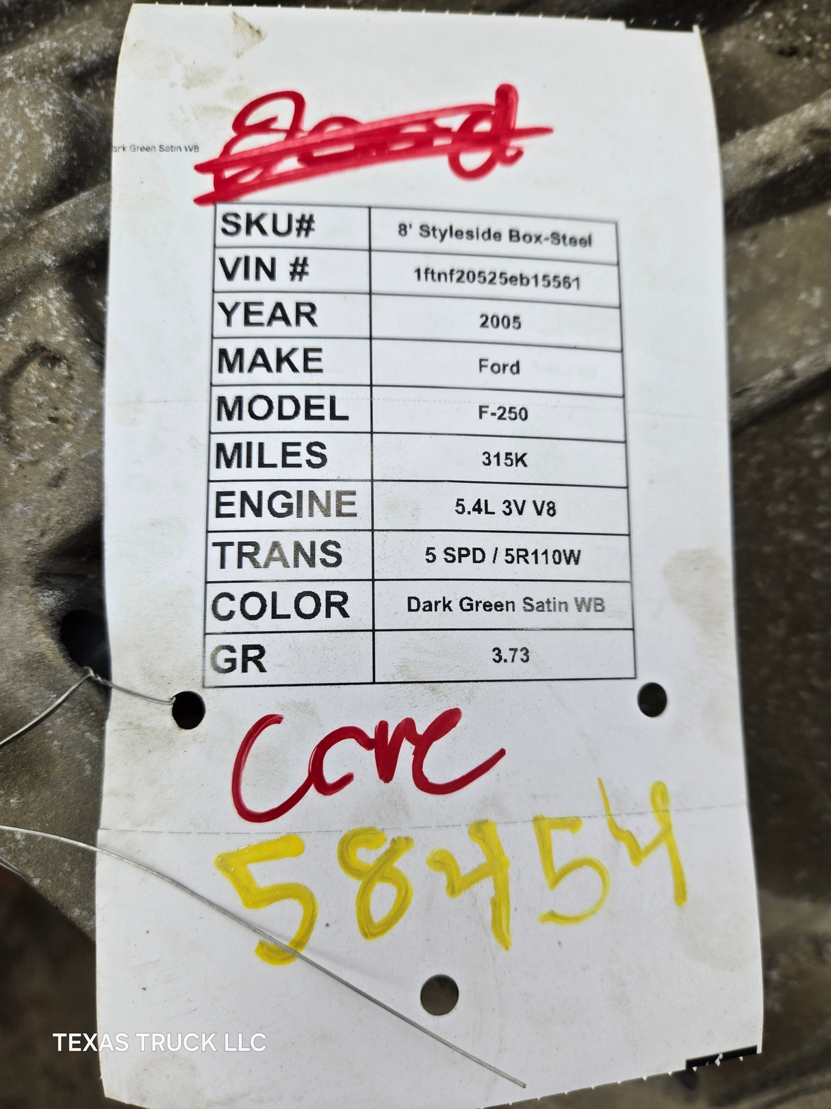2008-2010 2wd 5r110W Automatic CORE Transmission 5.4L v8 Ford F250 F350 F450 F550