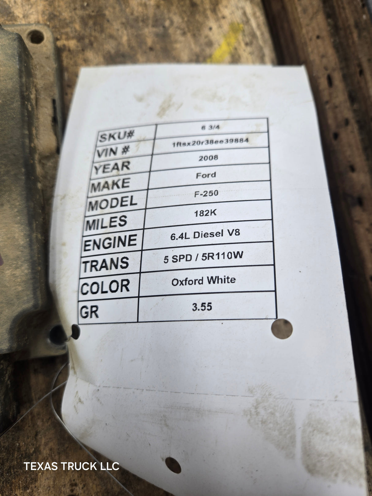 2008-2010 Ford F250 F350 6.4L Diesel TCM 8C3A-12B565-CA