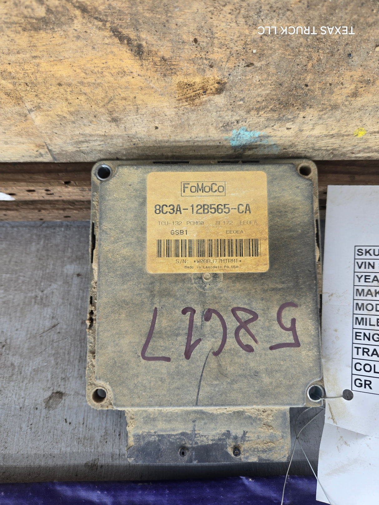 2008-2010 Ford F250 F350 6.4L Diesel TCM 8C3A-12B565-CA