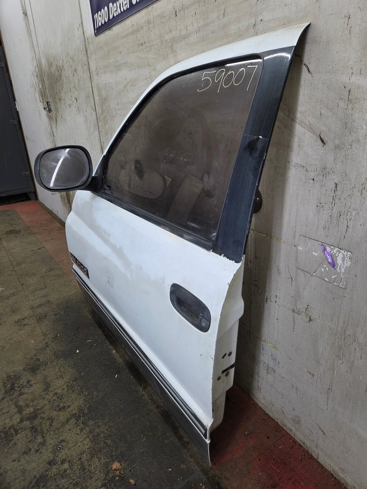 1994-2002 Dodge Ram 2nd Gen LH Driver Side Front Regular Cab / 2 door Extended Cab Door 1500 2500 3500 ROUND CORNER - White