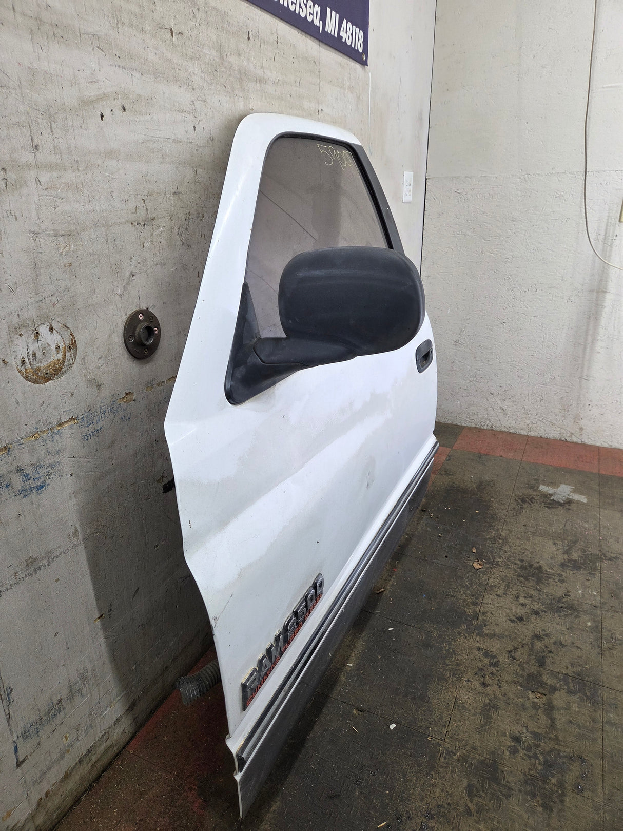 1994-2002 Dodge Ram 2nd Gen LH Driver Side Front Regular Cab / 2 door Extended Cab Door 1500 2500 3500 ROUND CORNER - White