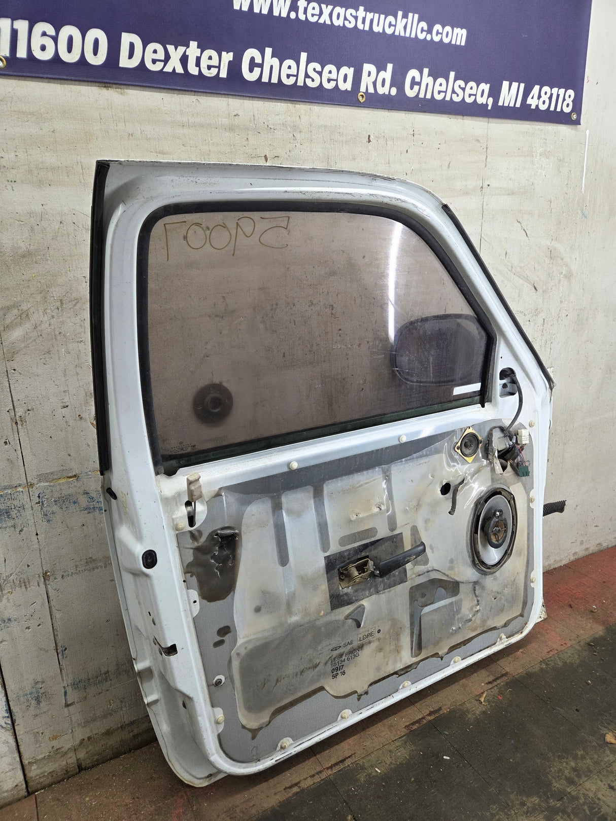 1994-2002 Dodge Ram 2nd Gen LH Driver Side Front Regular Cab / 2 door Extended Cab Door 1500 2500 3500 ROUND CORNER - White